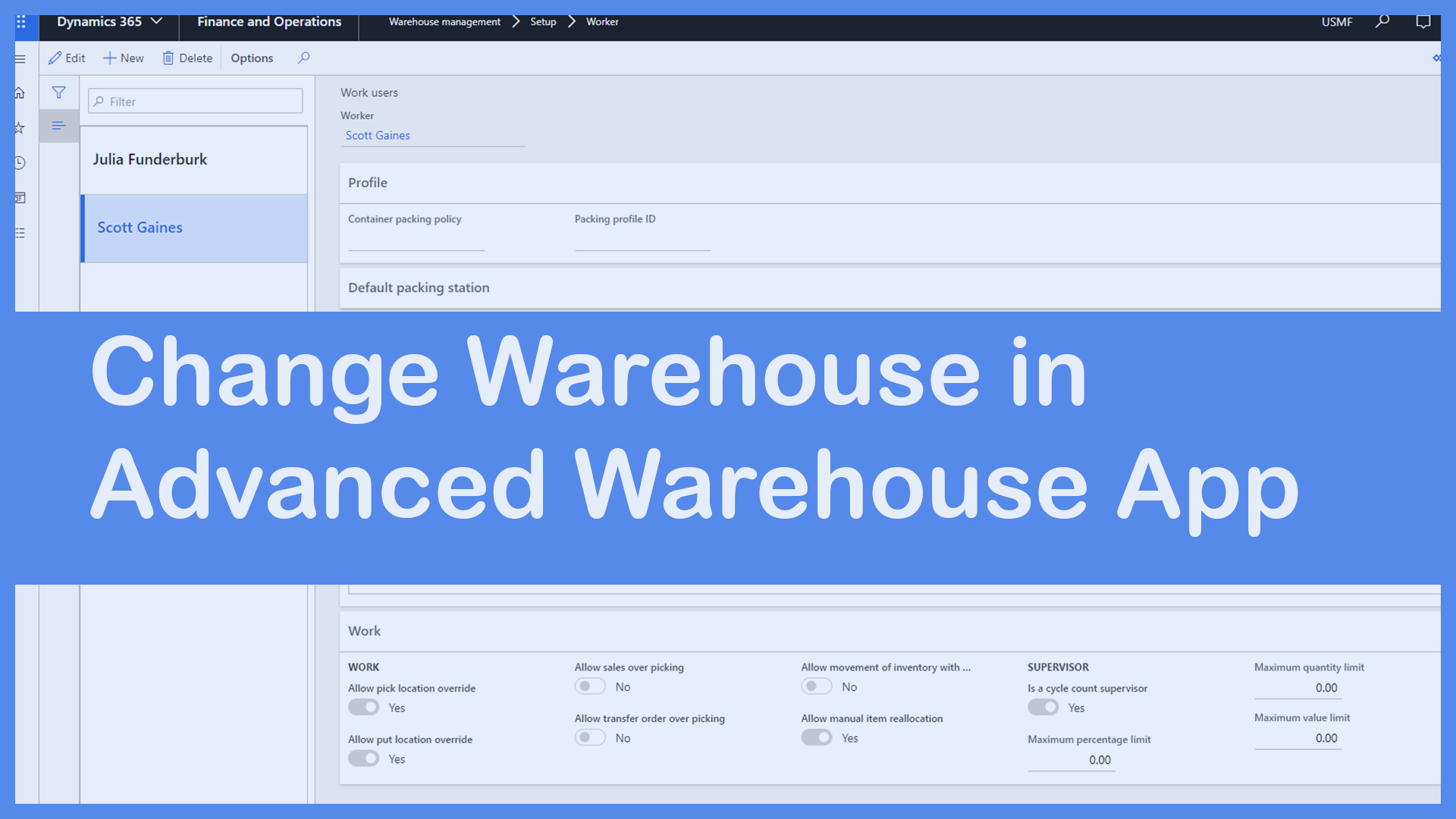 Read more about the article Changing the warehouse using the D365 Advanced Warehouse App
